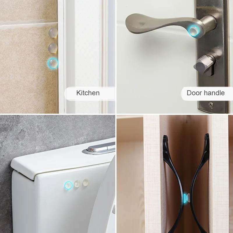 Self-Adhesive Damper Buffer Furniture Hardware Kitchen Cabinet Door Stop Bumper Transparent Rubber