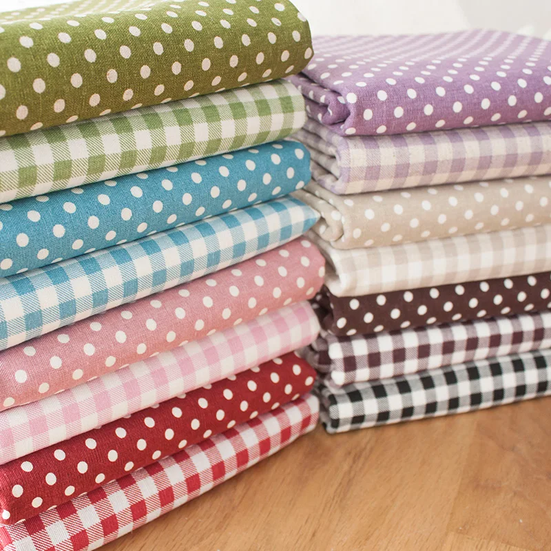 Цветная Радужная ткань с принтом в горошек, хлопок, лен, сделай сам, поделки ручной работы, Лоскутная стеганая ткань