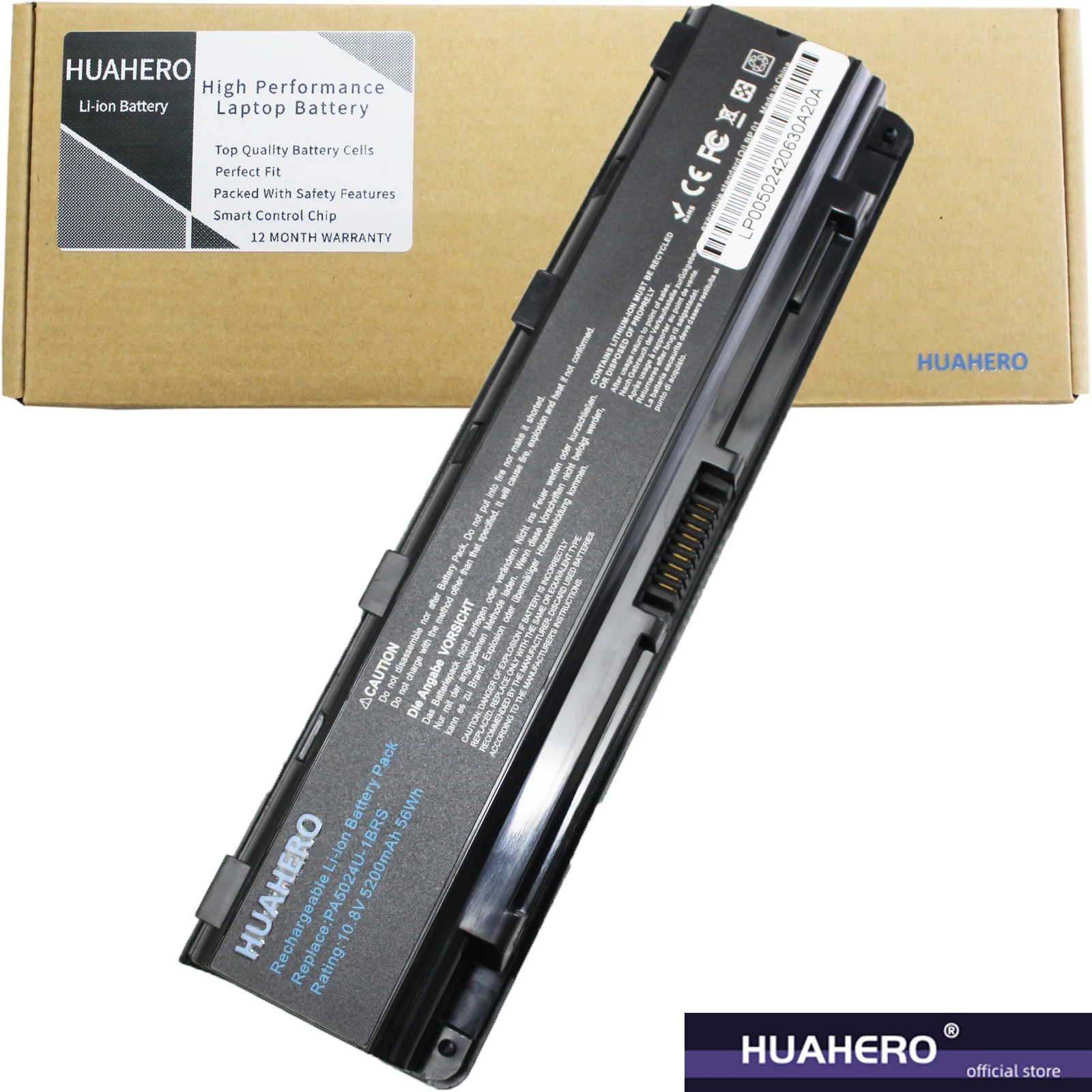 

HUAHERO battery FOR TOSHIBA Satellite C800 C805 C840 C850 C855 C870 L800 L805 L830 L835 L840 L850 L855 S855 PA5024U 1BRS PA5025U