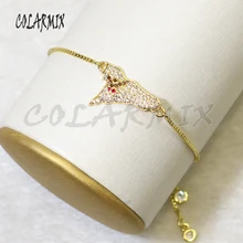 10 шт призрачные Очаровательные Браслеты хрустальные браслеты небольшой талисман циркон аксессуары соединители браслеты драгоценности для женщин 56023