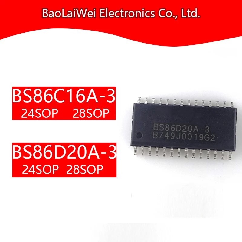 5 шт. BS86C16A-3 24SOP 28SOP ic чип электронные компоненты интегральные схемы Touch A/D Flash MCU со