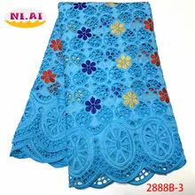 NIAI האחרון שוויצרי וואל תחרה 2019 אפריקאי תחרת בד לבן תחרה ניגרית בדי לחתונה tissu אפריקה מחוררת מכותנה XY2888B-1(China)