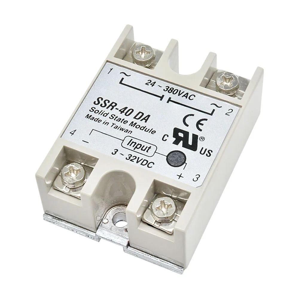 Твердотельные реле SSR-10DA SSR-25DA SSR-40DA 10A 25A 40A на самом деле 3-32 В постоянного тока в переменный 24-380V AC SSR 10DA 25DA 40DA реле преобразователь «сделай сам» - Габаритные размеры: SSR-40DA