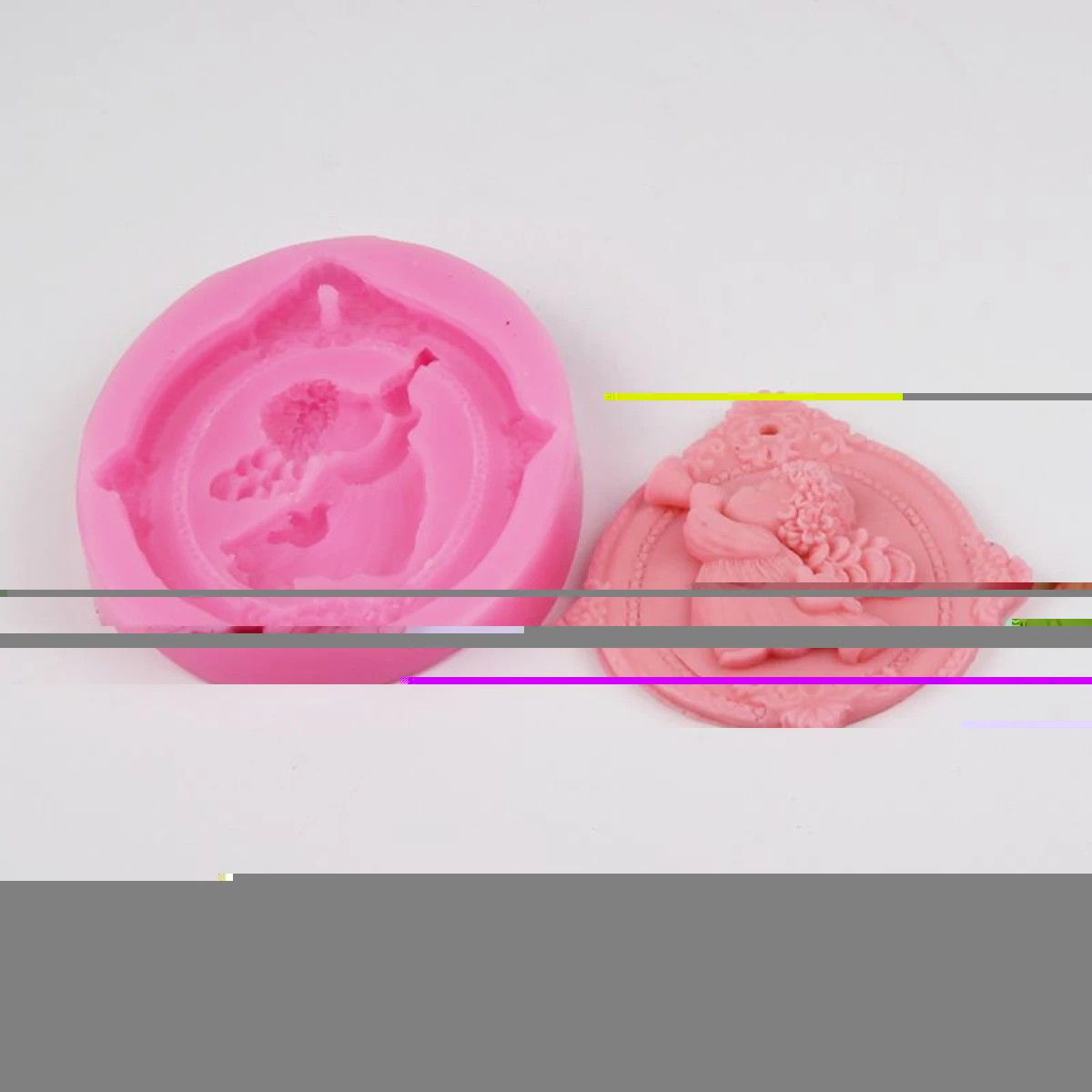 3D Ангел рожок для мальчика форма сахарное ремесло торт розовый Силиконовый помадка плесень свечная глина силиконовый торт кондитерские изделия изготовление мыла