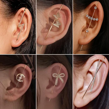 

Multiple Styles Boho Ear Wrap Crawler Hook Earrings Geometric Stud Earings Piercing Earring Street Popular Hip Hop Ear Jewelry