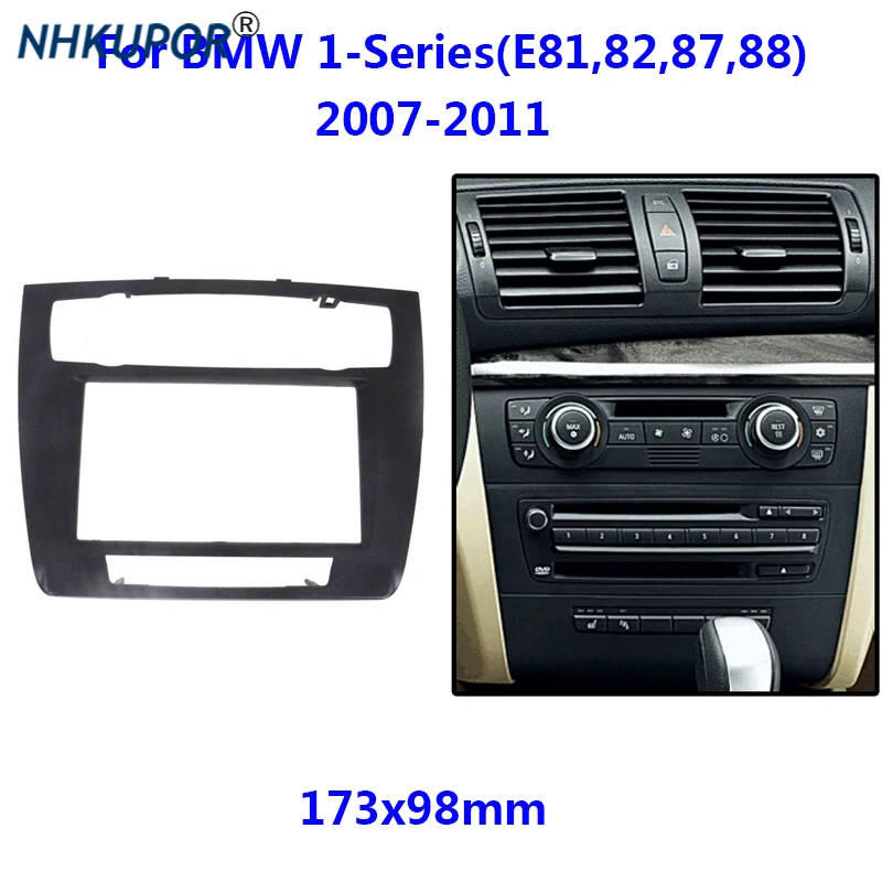 Double DIN radio bezel compatible with BMW 1 series E81 E82 E87 E88 w