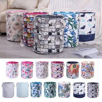 

Waterproof Thickened EVA Fabric Round Collapsible Laundry Basket Dirty Clothes Organizer Toys Storage Bucket Hamper With Handles