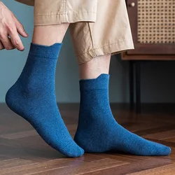 Men's Socks Sweat-Absorbent Breathable Pure Cotton Mid-Calf Length Socks Autumn and Winter Casual Men's Socks Gifts for Men