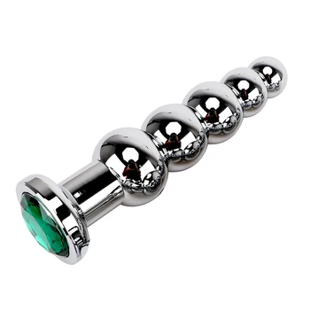 IKOKY Metal Anal Plug Prostate Massage Stainless Steel Anus Beads Sex Toys for Men Women Gay Heavy Butt Plug Adult Product 2