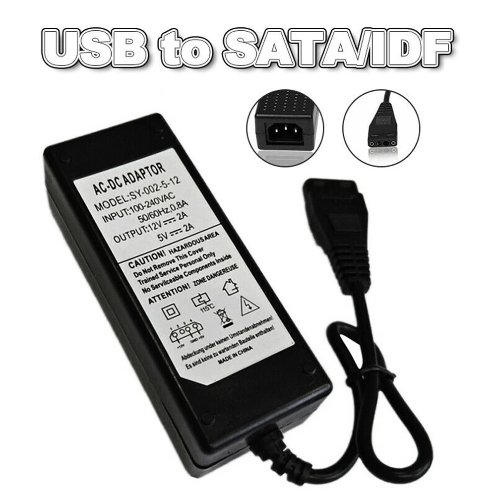 Cabo usb de 12v/5v 2,5a para ide/sata adaptador de fonte de alimentação sata disco rígido/hdd/embutido acessórios de componentes de computador ac dc