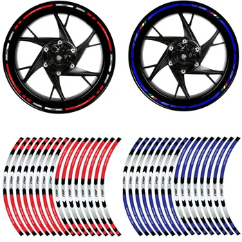 

16Pcs Car Wheel Tire Stickers 17"18" Strips Motorcycle Reflective Rim Tape Motorbike Auto Decals For Kawasaki Honda Yamaha BMW