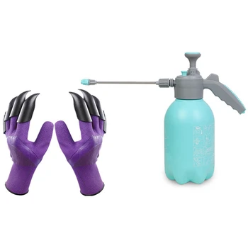 

2 Pairs Gardening Elves Gloves & 1 Set Large Capacity Hand-Held Electric Spray Pot