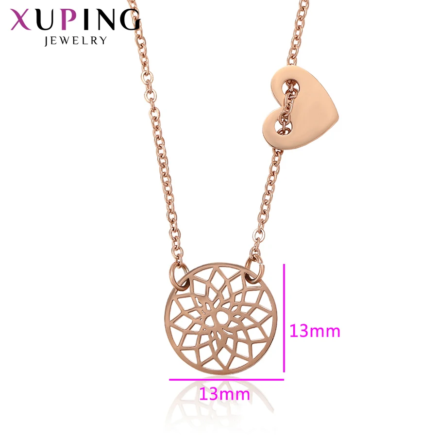 Xuping роскошный романтический кулон круглой формы с покрытием из розового золота для женщин ювелирные изделия Разноцветные подарки S215-45916