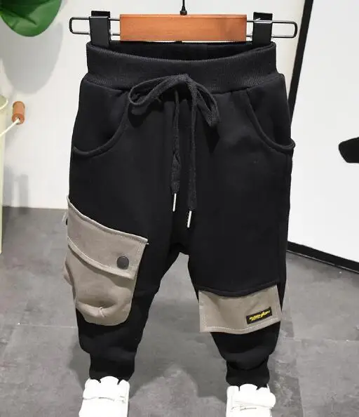 pants Спортивный костюм для маленьких мальчиков на весну и осень комплект из 2 предметов, Спортивная и полевая одежда Комплекты для детей повседневная одежда для студентов куртка+ штаны - Цвет: pants