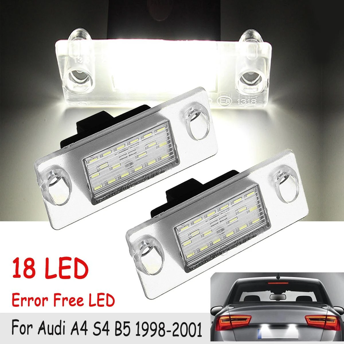 2pcs Error Free LED Number License Plate Light Lamp For Audi A4 S4 B5 S5 B5  A3 S3|Signal Lamp| - AliExpress