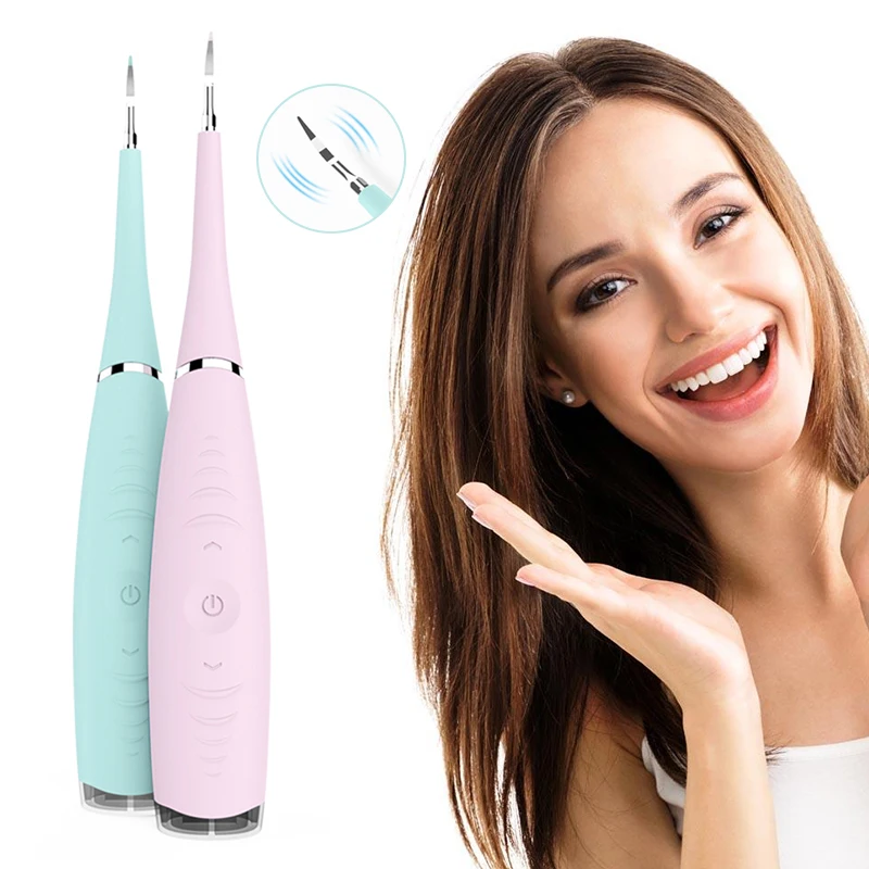 

Portable Electric Sonic Dental Scaler Tooth Calculus Remover Tooth Stains Tartar Tool Dentist Whiten Teeth Health Hygiene white