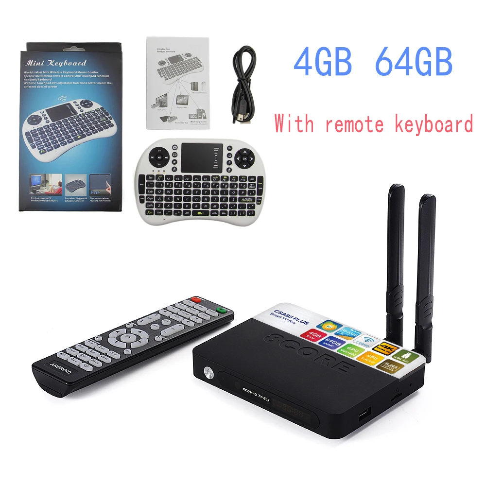 

CSA93 Plus Android 8.1 Smart TV Box 4GB 64GB RK3328 Quad Core Dual Band 2.4G 5G WiFi Bluetooth 4.0 TVbox USB 3.0 HD