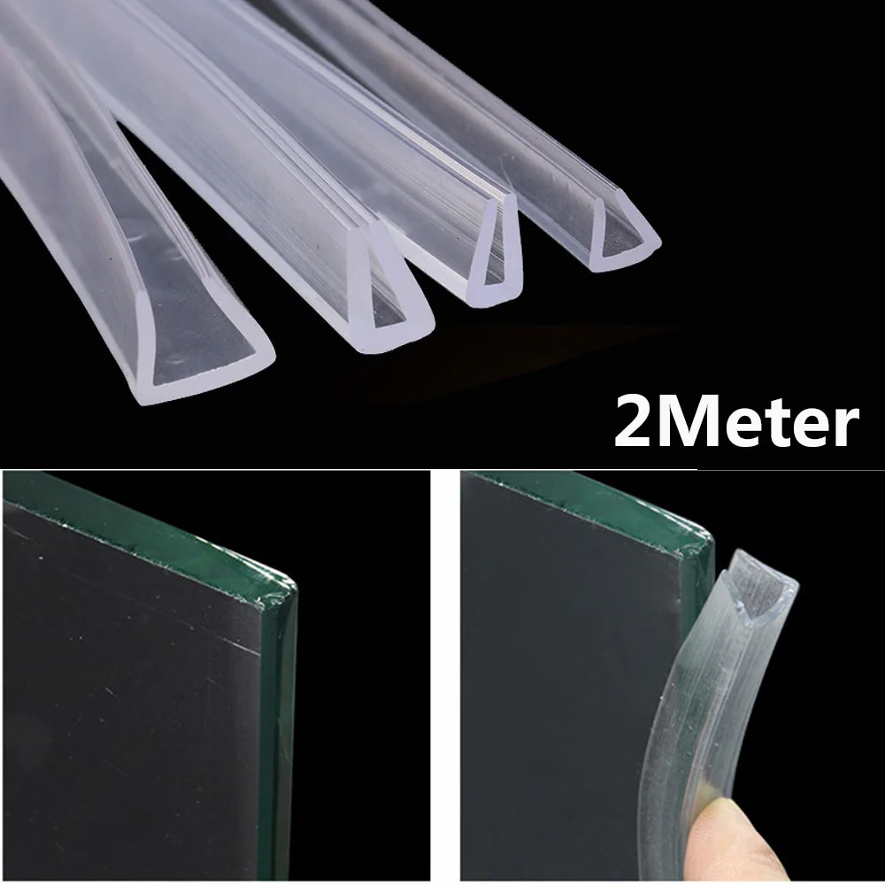 Length : 2M, Width : 15x10mm 2 Meters U-channel Rubber Edging Sealing Strip Shower Door Glass Durable Multiple Size Sealing Tape Edge Guard Weatherstrip Tool DUO ER