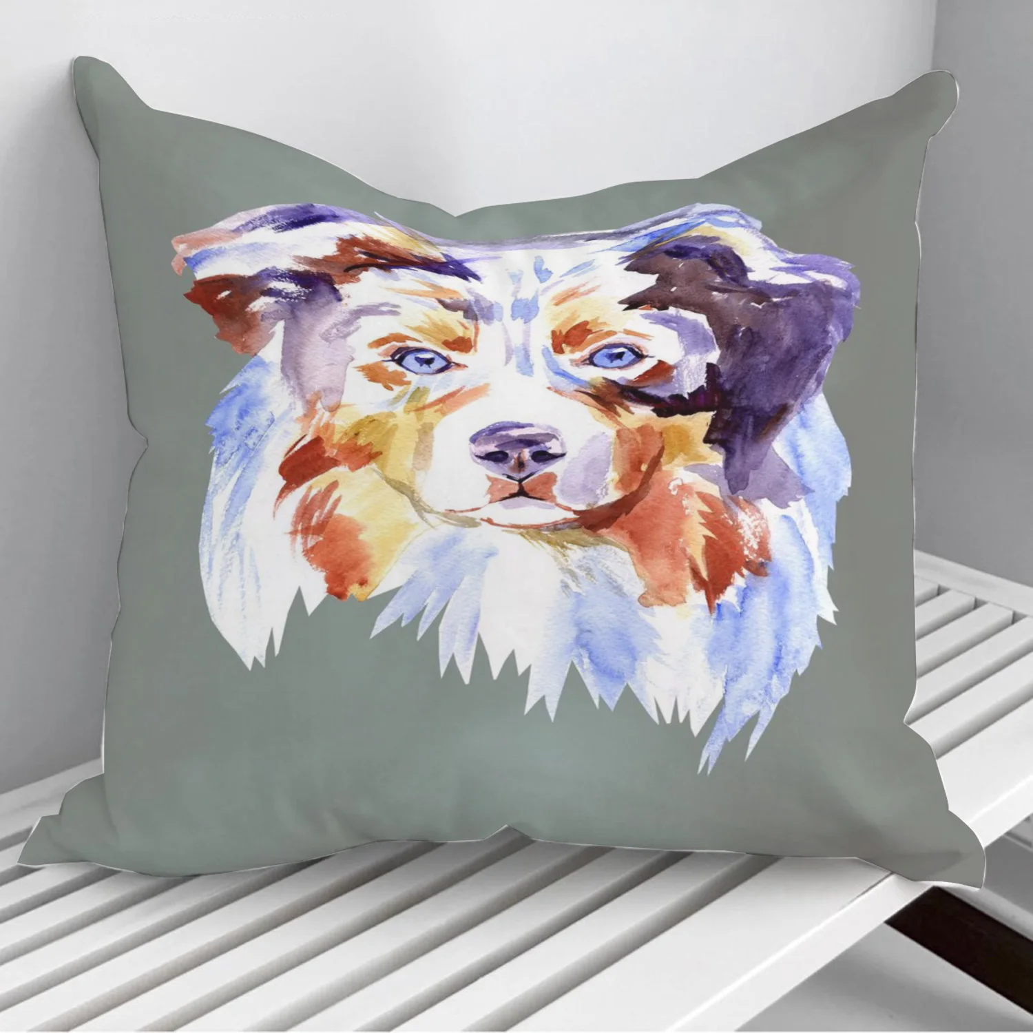 

Australian shepherd Dog Throw Pillows Cushion Cover On Sofa Home Decor 45*45cm 40*40cm Gift Pillowcase Cojines Dropshipping
