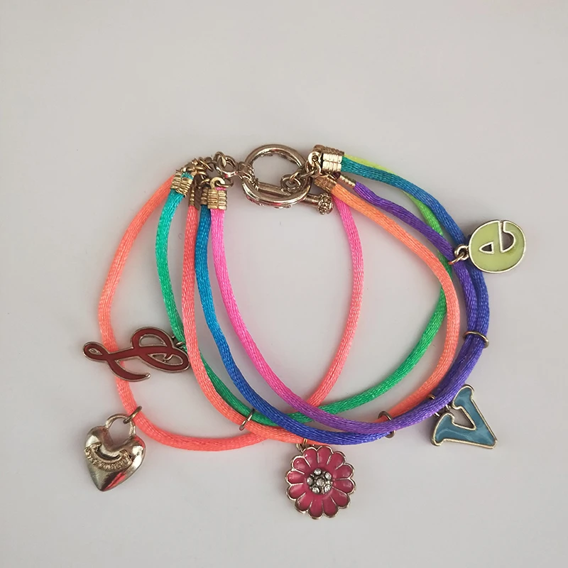 Женские браслеты с цветными нотами 2019 стразы подарочные сердца и буквы |