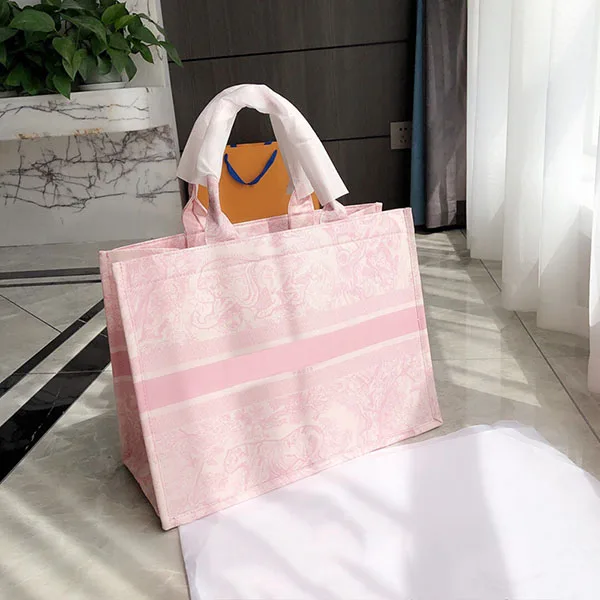 

Fashion 42*32*18cm Show Women Famous Shopping Tote Designer Handbags Shoulder Brand Luxury Bag Handbag Womens Canvas Bags Purse