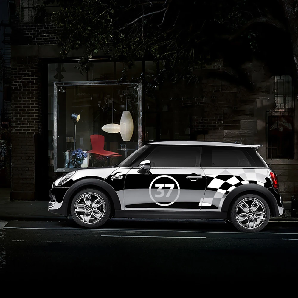 2 шт. наклейки на автомобиль с номером бульдога 37 для Mini Cooper One S JCW Countryman Clubman F55 F56 R55 R56 R60 F60 автомобильные аксессуары