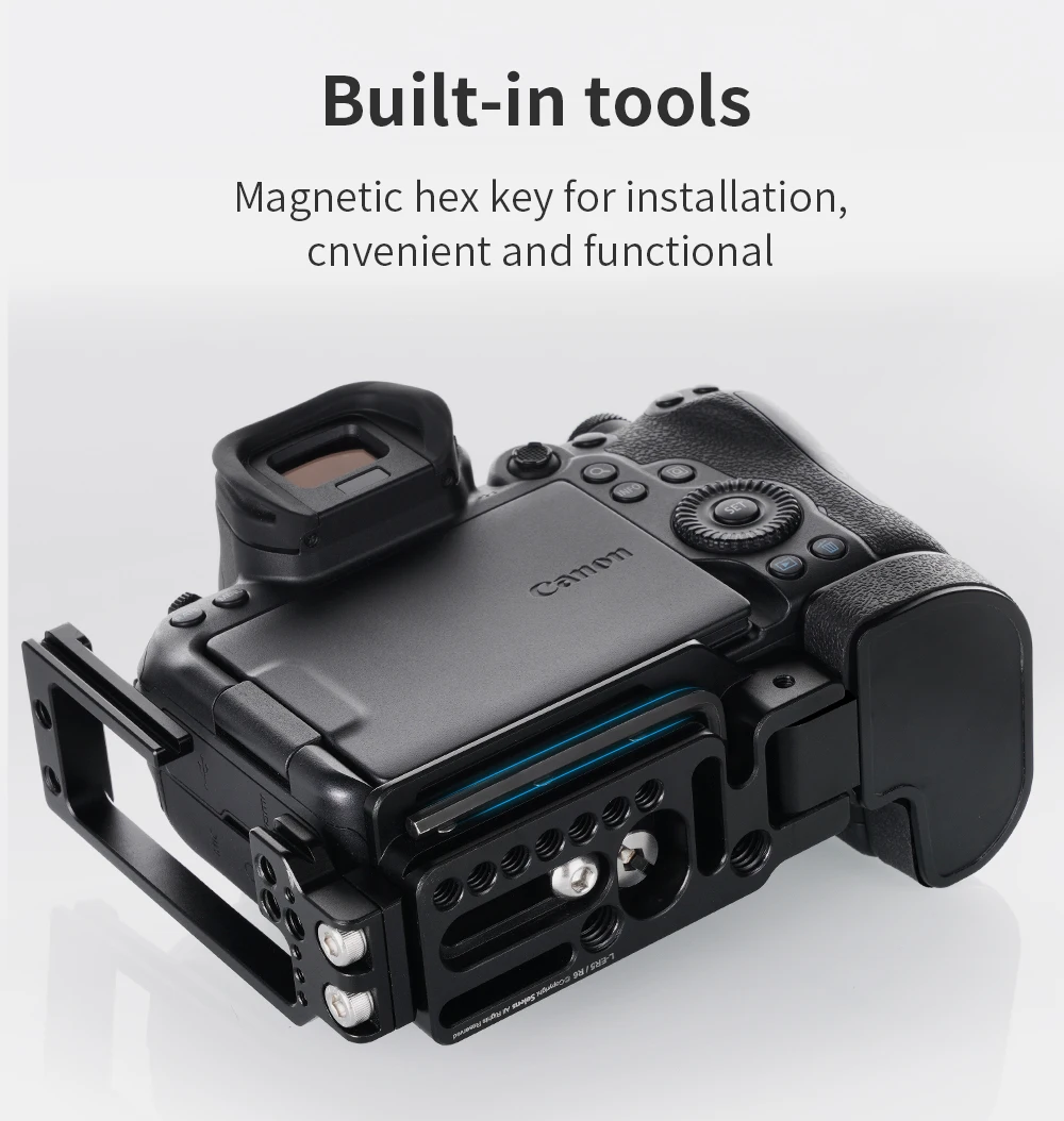 Selens Camera L-Bracket For Canon EOS R5 and R6 With Arca-Type 1/4" Accessory Th