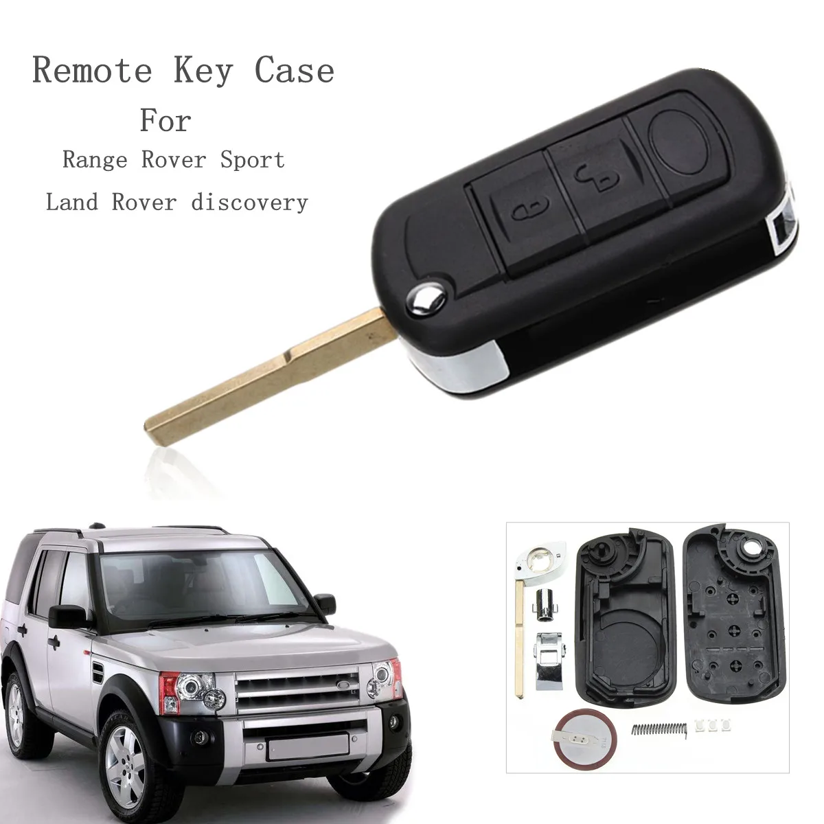 Folding Key Replacement for Chassis Range Rover III Sport LS Discovery III Battery 