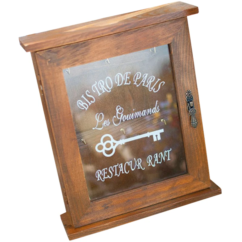 

Wooden House Key Box Wooden Key Storage Case Key Hanger Box Wooden Storage Case