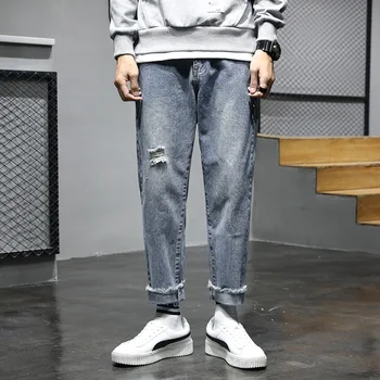 

Fa5701 2019 new autumn winter men fashion casual Denim Pants men clothes korean jeans man