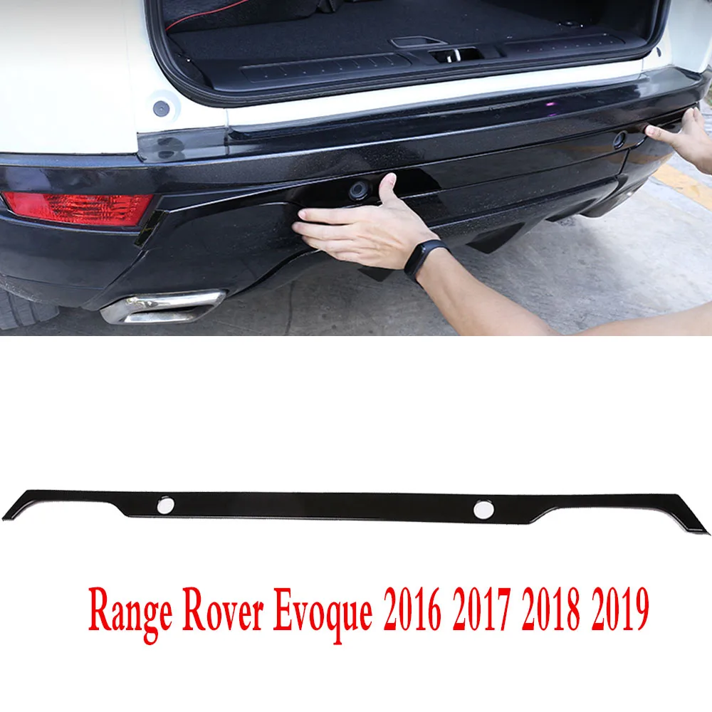 Rear Tail Door Decoreation Strips Trim Cover ABS Bright black For Land