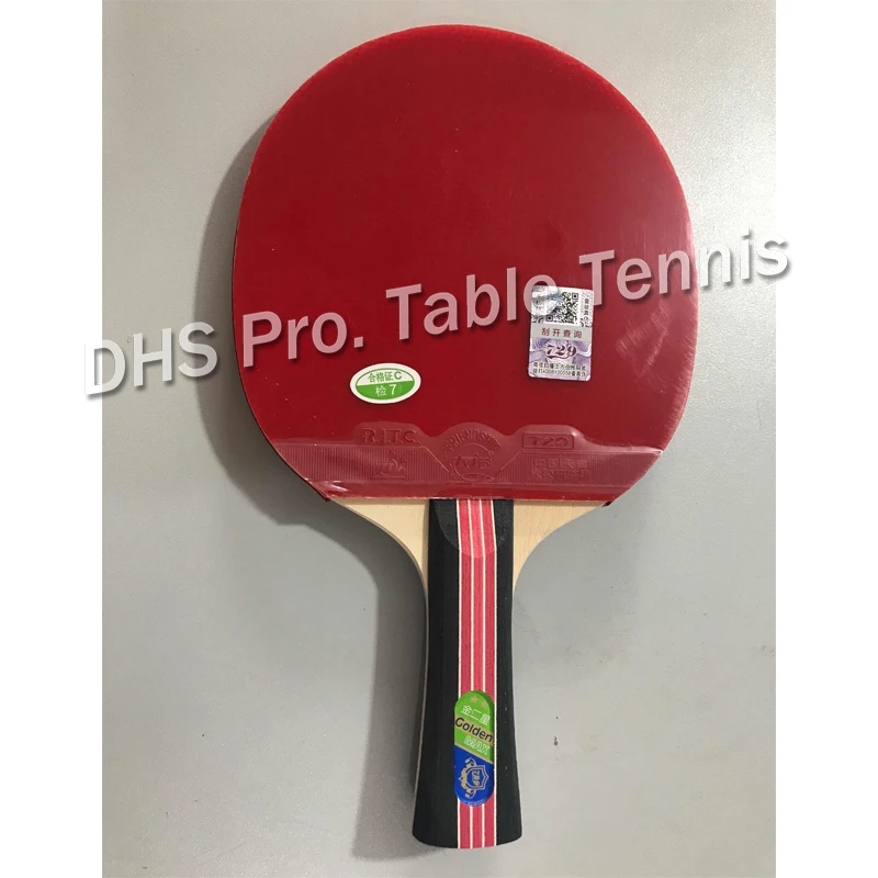 RITC 729 Friendship Gold 2 stars Y007# Pips-In Table Tennis Racket with rubbers free Case for PingPong | Спорт и развлечения
