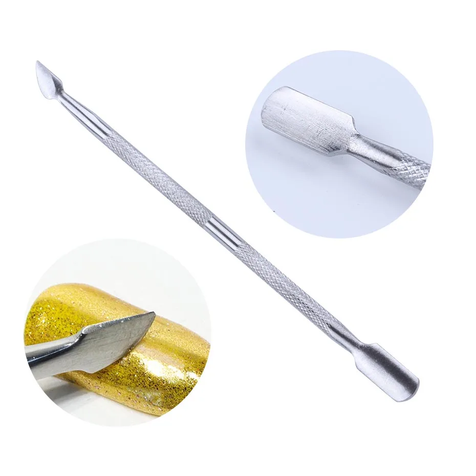Cuticle Pusher 11 Набор толкателей для кутикулы из нержавеющей стали, гель для снятия лака, ложка, вилка, кусачки для удаления омертвевшей кожи, инструмент для чистки маникюра, CHNC385-1 - Цвет: Cuticle Pusher 11