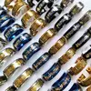 Bulk lots 50pcs Assorted Dragon Rings 8 Styles Mix Vintage Jewelry Party Gift Stainless Steel Mens Wedding Bands 2