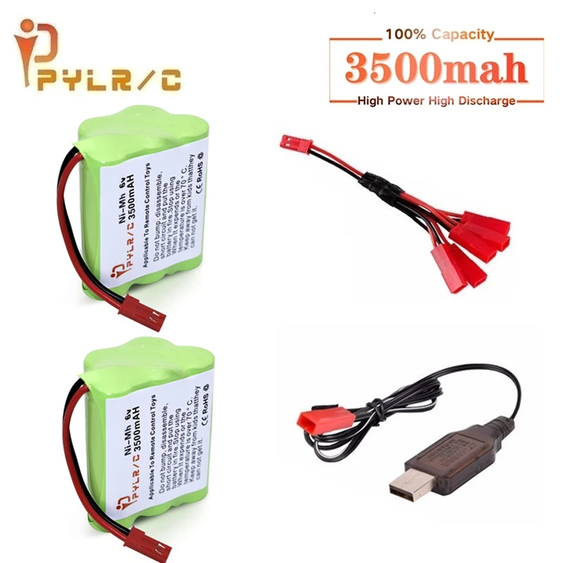 6v 3500mah Ni-MH аккумулятор и зарядное устройство для Rc игрушки автомобильные танки