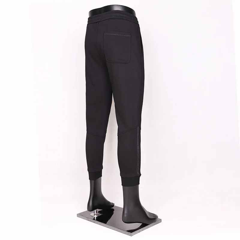 2019 New High Quality Pants Men Casual Elastic Long Trousers Male Cotton Lattice Black Work Pant men's Autumn Large Size 30-44
