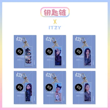 

Kpop ITZY keychain new arrivlas high quality Acrylic HD photo Pendant Kpop ITZY Key chain ring hot sale wholesale for fans gift