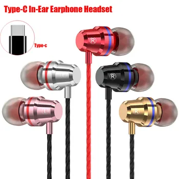 

Wired Earphone Type-C USB-C In-Ear Earphone Headset Headphone Earbuds Bass Stereo Sound Wth Wire-controlled Mic zz7
