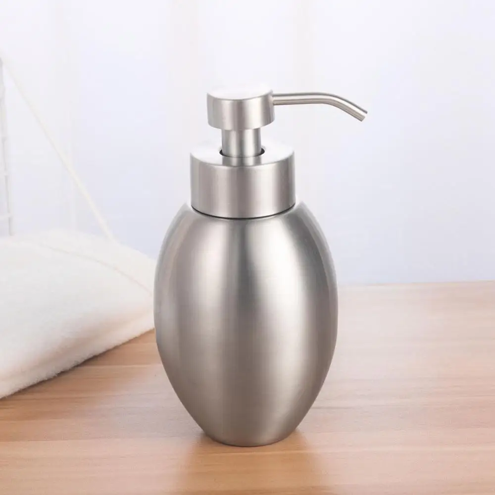 9Dx18Hcm 580ml Ванная комната Кухня 304 нержавеющая сталь диспенсер мыло лосьон пресс пена бутылка - Цвет: 9Dx18Hcm 580ml