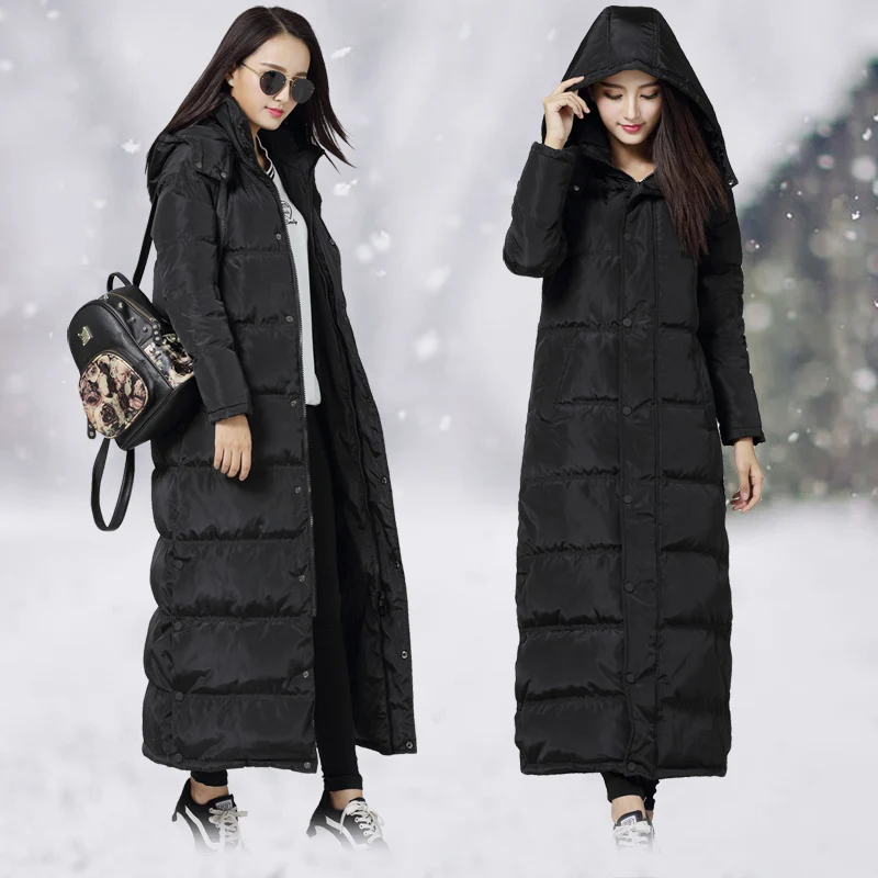 Jacket Women Winter 2020 Coat Plus size Thick Warm Length High-end Hooded Cotton Down Casual Parka Female Padded | Женская одежда