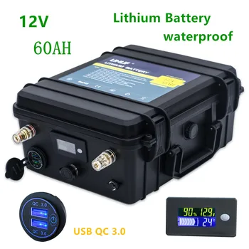 melhor Baterias Impermeáveis Do Bloco 60ah Da Bateria Do íon De Lítio 12v Do Bloco Da Bateria De Lítio 12v 60ah Para O Carrinho De Golfe, Mppt Solar, Luz Do Navio