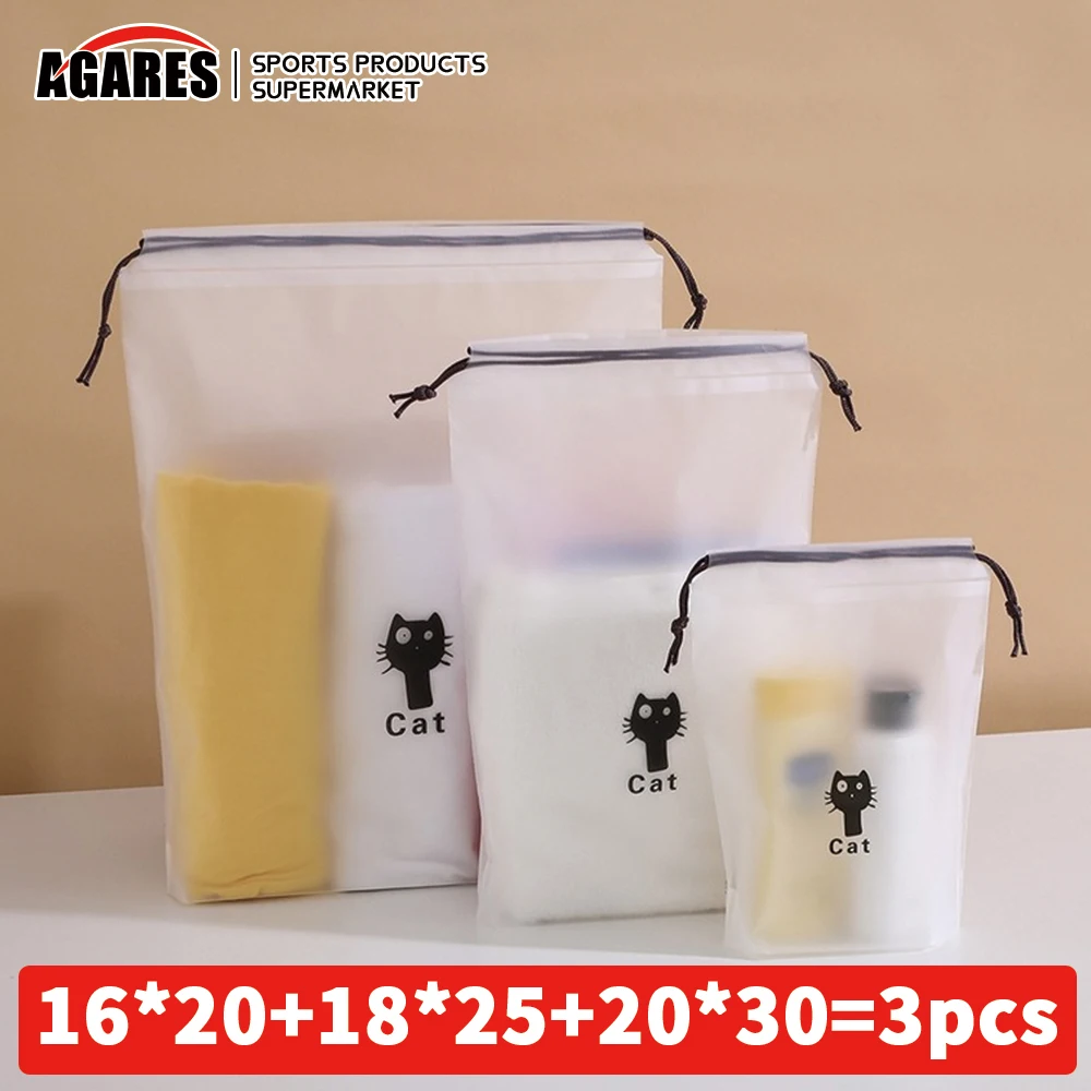 3pcs Transparent Waterproof Travel Cosmetic Bag Women Makeup Case Bath Make Up Organizer Toiletry Wash Beauty Kit Storage Pouch | Спорт и