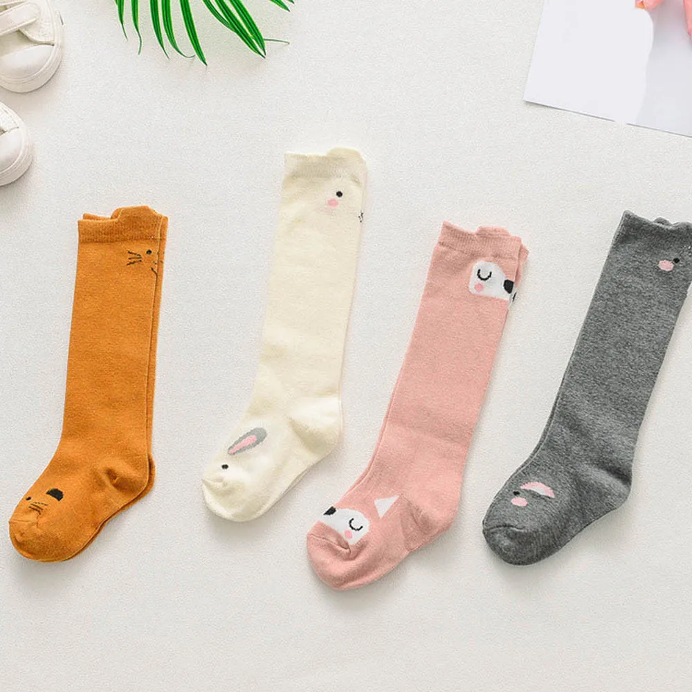 1 пара, милые детские носки для маленьких девочек и мальчиков, хлопковые теплые мягкие носки, милые носки с животными из мультфильмов