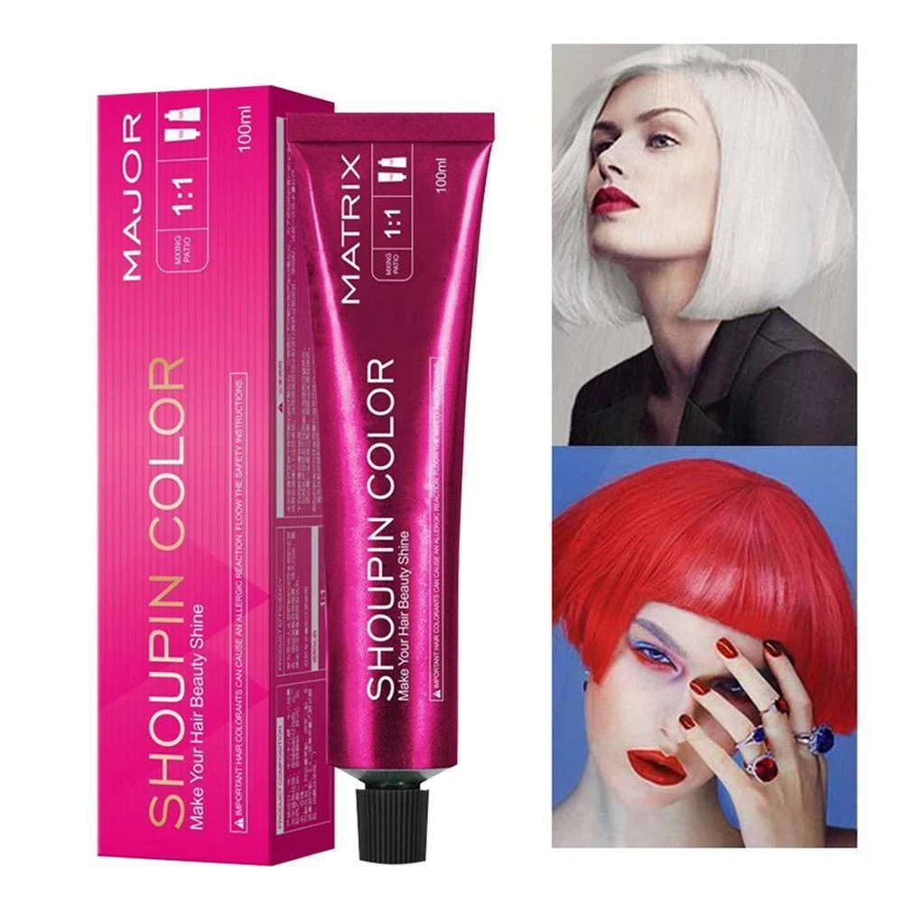 100ml Hair Dye Cream Mild Safe Hair Coloring Shampoo Styling Tool Lasting Semi Permanent Red Blue White Tinte De Pelo All Hair Hair Color Aliexpress