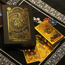 2021 New Arrive Big Size Gold Foil Tarot Oracle Card Divination Fate High Quality Tarot Deck Playing Card Drink Game
