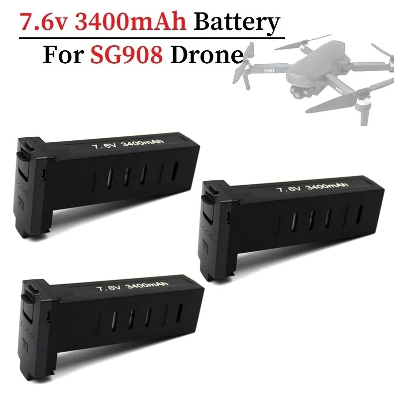Оригинальный аккумулятор 3400 мАч 7,6 В для квадрокоптера sg908 GPS RC Toys 7,4 в обновленные аксессуары Запчасти