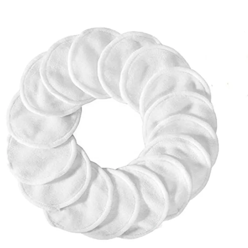 Lot de 12 Disques Démaquillants Réutilisables en Microfibre - Blanc