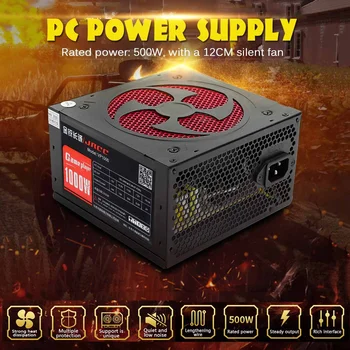 

1000W ATX 20pin 12V PC Computer SATA Gaming PC Power Supply Passive PFC Silent Fan Power Supply For Intel AMD Computer Black