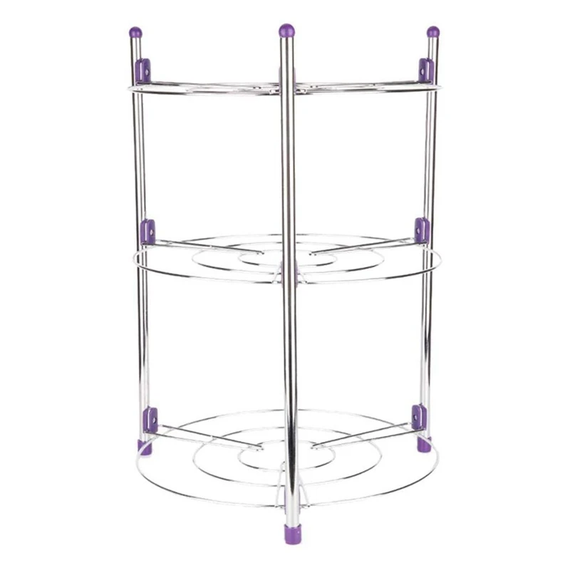 

3 Tier Pan Rack Multi-Functional Kitchen Storage Rack Carbon Steel Pan Pot Organizer Rack Multi-Layer Rack Pan Lid Organizer Sta