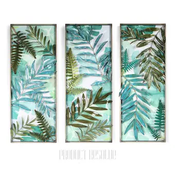 

Plant Wall Hanging Decoration Home Livingroom Wall Mural Ornaments Hotel Porch Wall Sticker Pendant Crafts Wrought Iron Modern